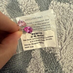 Bomb Party BP Pink Gemstone Ring Size 6